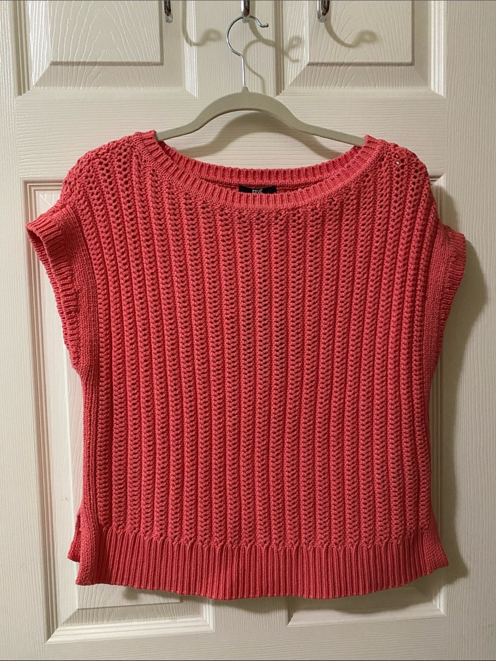 Frye Coral Knit Crewneck Short-Sleeve Sweater